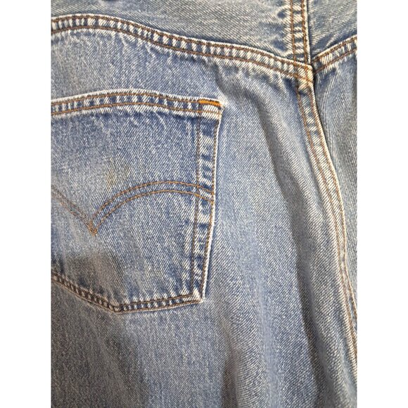Vintage 90s Levis 501 Made in USA W40 L32 LIght Wash Whiskered Fade 553 Factory - Picture 9 of 11